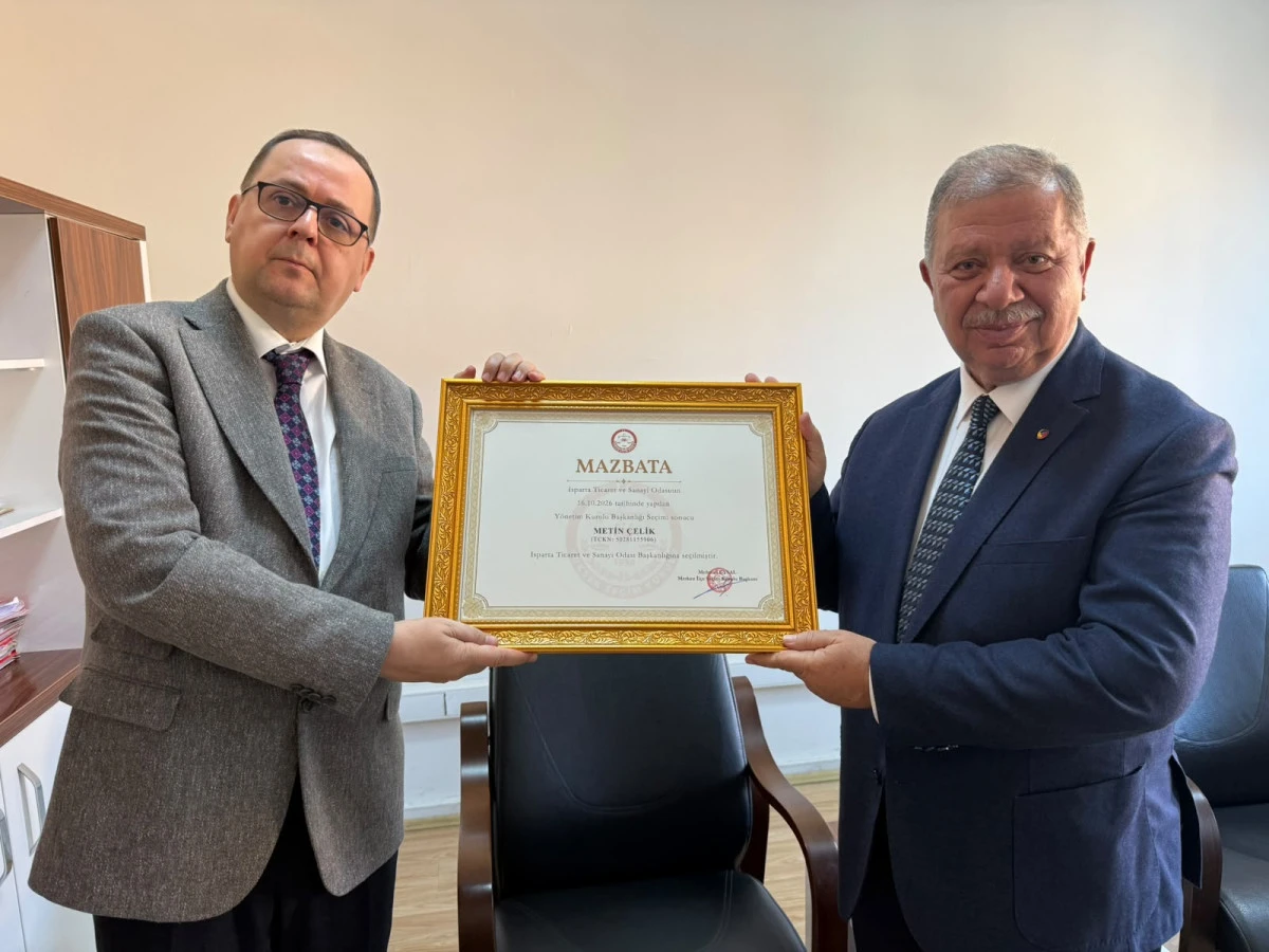 BAŞKAN &Ccedil;ELİK MAZBATASINI ALDI