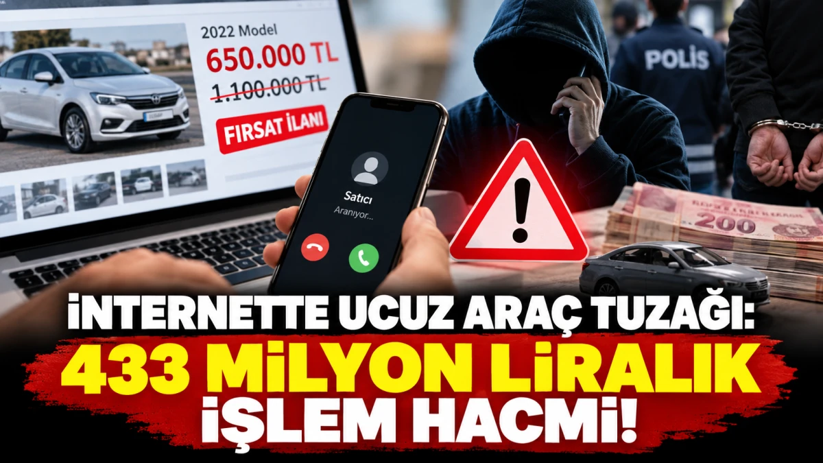İNTERNETTE UCUZ ARA&Ccedil; TUZAĞI: 433 MİLYON LİRALIK İŞLEM HACMİ!