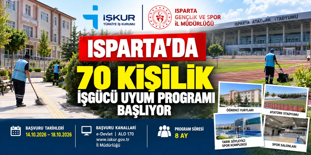 ISPARTA&rsquo;DA 70 KİŞİYE İŞG&Uuml;C&Uuml; UYUM PROGRAMI FIRSATI
