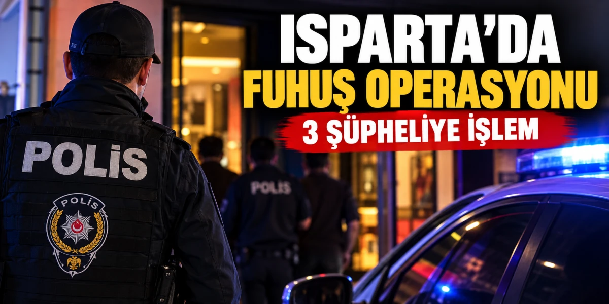 ISPARTA&rsquo;DA FUHUŞ OPERASYONU: 3 Ş&Uuml;PHELİYE İŞLEM