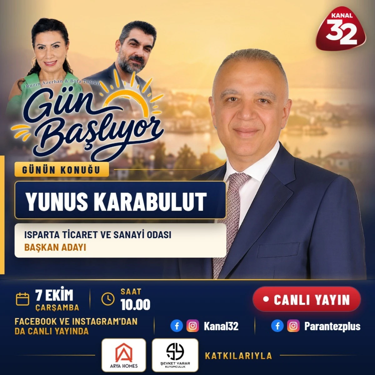 ITSO Başkan Adayı Yunus Karabulut, G&uuml;n Başlıyor'un konuğu oluyor