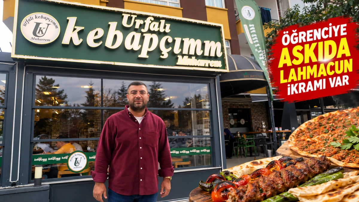 URFALI KEBAP&Ccedil;IM MUHARREM&rsquo;DEN &Ouml;ĞRENCİLERE ASKIDA LAHMACUN İKRAMI
